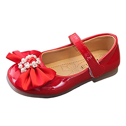 XUEJIANN Lederschuhe Elegant Kleid Schuhe Abendschuhe Einzelne Schuhe Mary Jane Schuhe Weicher Sohle Mädchen Ballerina Schuhe Ballerinas Kleidschuhe Prinzessin Hochzeit Schulschuhe von XUEJIANN