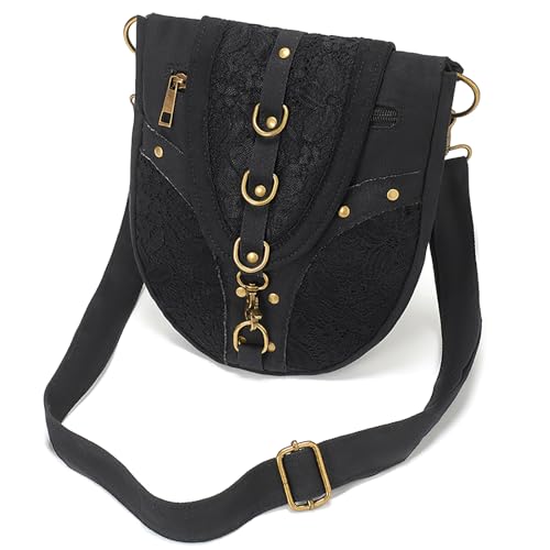 Bauchtasche für Damen, modisch, Bauchtasche aus Spitze, Gürteltasche, Gürteltasche für Sport, Wandern, Reisen, Renaissance, Messe, Festival, Bauchtasche, 1/Schwarz, Renaissance Bauchtasche für Damen, modisch, Bauchtasche aus Spitze, Gürteltasche, Gürteltasche für Sport, Wandern, Reisen, Renaissance, Messe, Festival, Bauchtasche, 1/Schwarz, Renaissance von XUELILEU