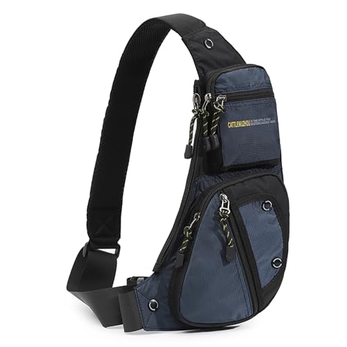 XUELILEU Schultertasche, Schultertasche, Umhängetasche, lässiger Tagesrucksack für Herren, Mehrzweck-Umhängetasche, 8-blau, Free size, Casual XUELILEU Schultertasche, Schultertasche, Umhängetasche, lässiger Tagesrucksack für Herren, Mehrzweck-Umhängetasche, 8-blau, Free size, Casual von XUELILEU