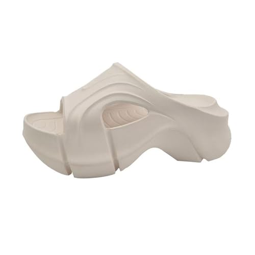 XUEQIZHENG Duschschuhe, EVA-Sandalen mit dicker Sohle for Mädchen – leichte Reise-Hausschuhe(White,39 EU) von XUEQIZHENG