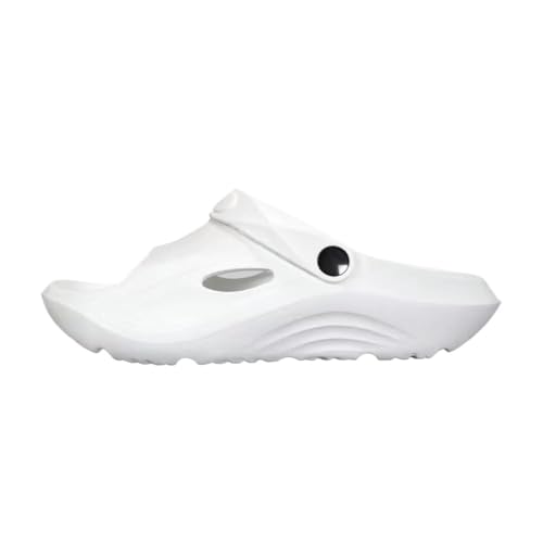 XUEQIZHENG Duschschuhe, Herren Sommer Sandalen Hausschuhe mit Absatz - Atmungsaktive Outdoor Slide Schuhe(White,37 EU) von XUEQIZHENG