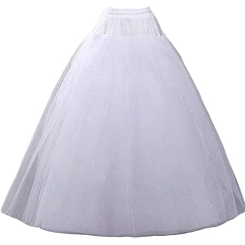 XUEYEGONGJI Crinoline Unterrock für Frauen 8-Layer Puffy Tulle Petticoat mit Satinfutter ähliger langloser Petticoat mit einstellbar von XUEYEGONGJI
