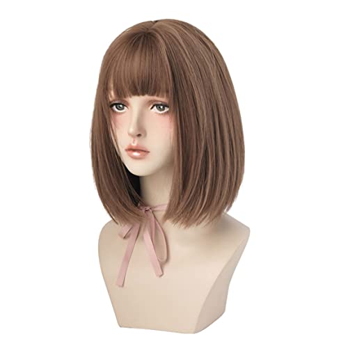 synthetische Haar Perücken kurze gerade Bob -Perücken natürliche synthetische Haar Perücken hitzebeständige Frauen Perücken für Cosplay -Party warmer Brown Style11 synthetische Haar Perücken kurze gerade Bob -Perücken natürliche synthetische Haar Perücken hitzebeständige Frauen Perücken für Cosplay -Party warmer Brown Style11 von XUEYEGONGJI