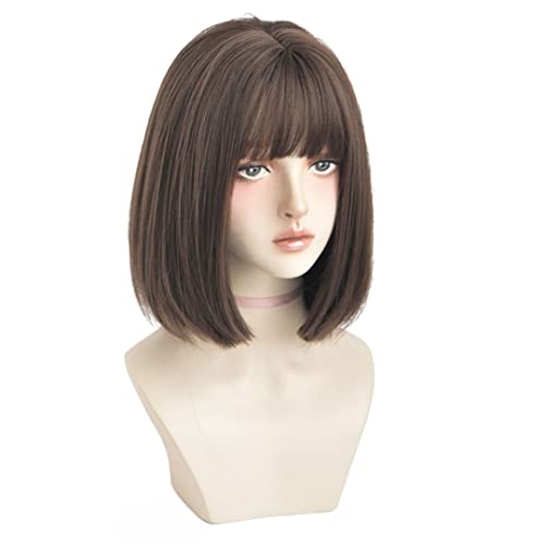 synthetische Haar Perücken kurze gerade Bob -Perücken natürliche synthetische Haar Perücken hitzebeständige Frauen Perücken für Cosplay -Party warmer Brown Style2 synthetische Haar Perücken kurze gerade Bob -Perücken natürliche synthetische Haar Perücken hitzebeständige Frauen Perücken für Cosplay -Party warmer Brown Style2 von XUEYEGONGJI