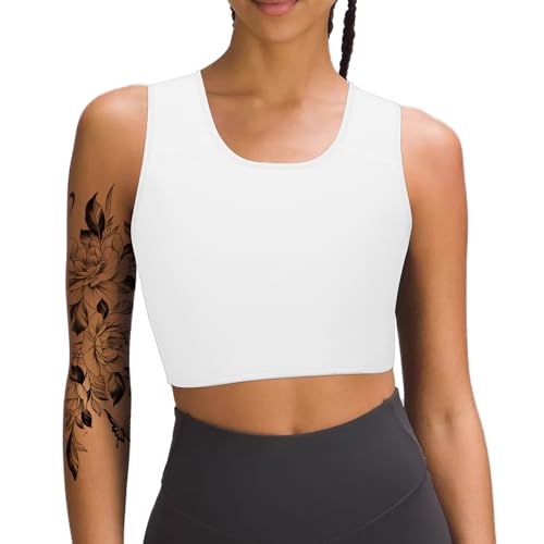 XUJI Binder Transgeder FTM Atmungsaktive Kompression Halb Brust Binder, W, 4XL von XUJI