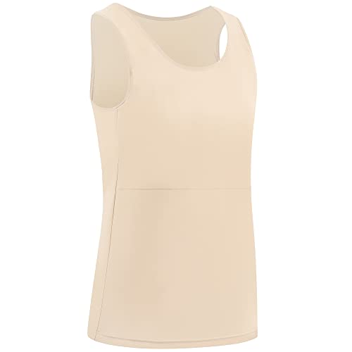 XUJI Brust Binder Transgender Atmungsaktiv Langer Binder Pullover Tank Top (K, 5XL) von XUJI