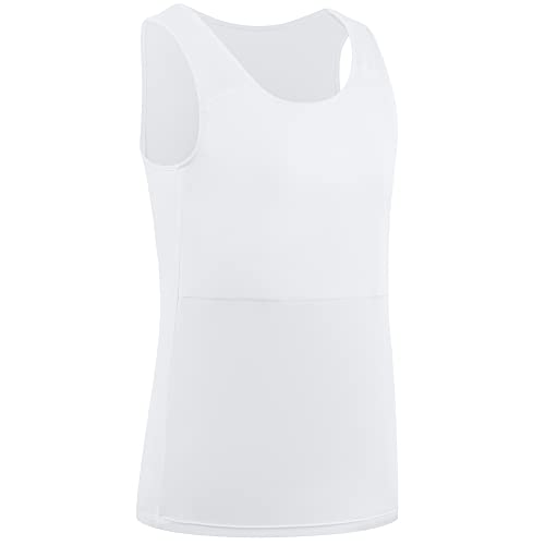 XUJI Brust Binder Transgender Atmungsaktiv Langer Binder Pullover Tank Top (W, 2XL) von XUJI