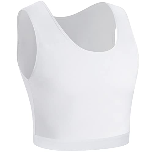 XUJI Brust Binder Transgender FTM Elastische Kompression BH Pullover Tank Top (W, 4XL) von XUJI