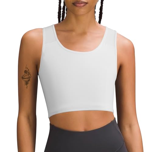 XUJI Halbbrust-Binder, Kompressions-BH, Transgender, FTM-Pullover, Design-Binder, Weiss/opulenter Garten, Small von XUJI