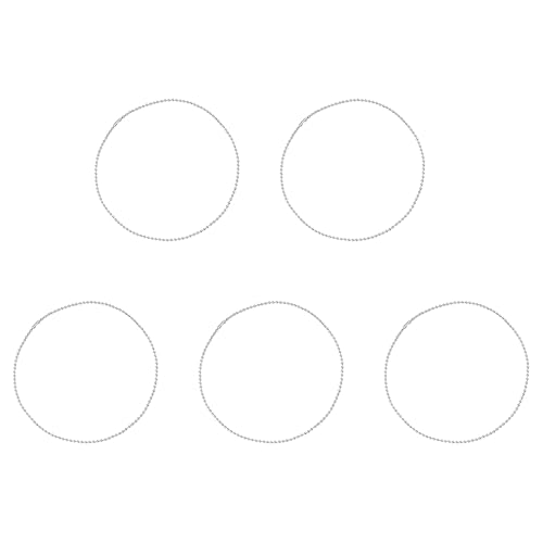XUJIAN 5X Halskette Aus Reinem, Glasperlen-AnhäNger Ist Nicht Leicht zu Rosten, Einfaches, Leichtes Armband Aus Titanlegierung-B von XUJIAN