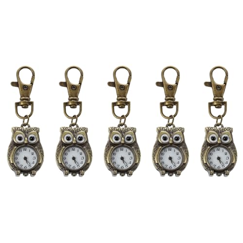 XUJIAN 5X Schluesselanhaenger Uhr Schluesselring Form 37X24Mm von XUJIAN