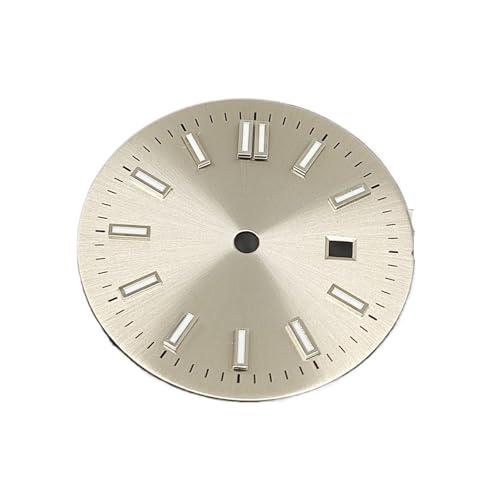 XUKKJI 31 mm Uhrengehäuse-Set für Damen, 24,5 mm Zifferblatt, 17 mm Armband und Zeiger für NH05 für NH06-Uhrwerk, mechanische Uhren-Modifikationszubehör, Graues Silber, One Size von XUKKJI