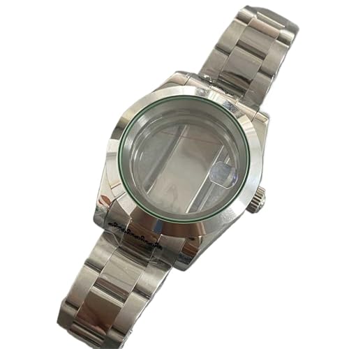XUKKJI 39 mm Uhren-Zubehör-Set, Uhrengehäuse + Edelstahlband, Saphirglas für NH35/NH36 Uhrwerk für Herren (G) von XUKKJI