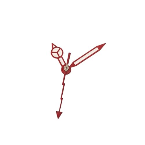 XUKKJI Red Edge White Hands with Green Luminous Watch Accessories for NH35/NH36/4R/7S Movement for Men Women 7.75*12*12.5mm Needle, Rot 2, One Size von XUKKJI