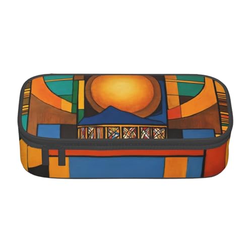 XULLZH Federmäppchen, Motiv: Weißkopfseeadler, großes Fassungsvermögen, Federmäppchen, Reise-Kulturbeutel, schwarz, Einheitsgröße, modern, Schwarz , Einheitsgröße, Modern von XULLZH