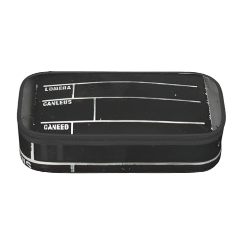 XULLZH Federmäppchen mit klassischem Film-Schindel-Druck, großes Fassungsvermögen, Federmäppchen, Reise-Kulturbeutel, Organizer, Schwarz, Einheitsgröße, modern, Schwarz , Einheitsgröße, Modern von XULLZH