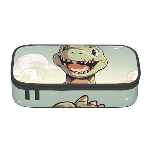 XULLZH Federmäppchen mit niedlichem Dinosaurier-Druck, große Kapazität, Federmäppchen, Reisetasche, Kulturbeutel, Organizer, Schwarz, Einheitsgröße, modern, Schwarz , Einheitsgröße, Modern von XULLZH