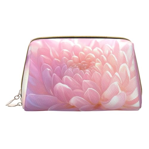 XULLZH Kulturbeutel aus Leder mit Blumendruck, tragbar, für Damen, Reise-Kulturbeutel, Organizer, kleine Make-up-Tasche, weiß, Einheitsgröße, weiß, Einheitsgröße, weiß, Einheitsgröße von XULLZH