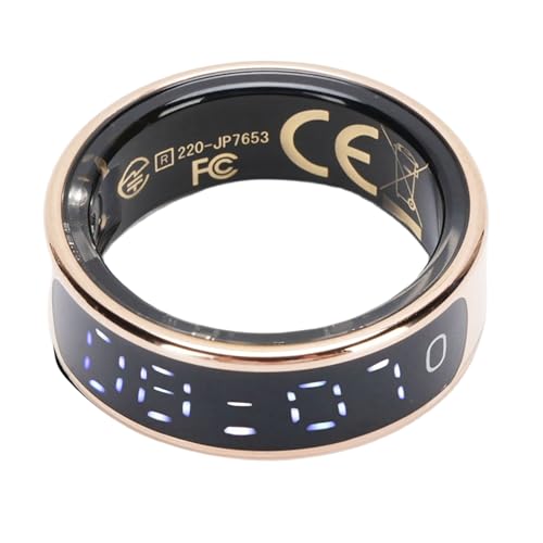 XUMIUZIY Smart Ring für Männer Männer, Smart Health Ring mit Digitalem Display, 1ATM Regenbeweis, Schrittzählung, Bluetooth Verbindung, Gestenkontrollierte, Mehrere Trainingsmodi (10) von XUMIUZIY