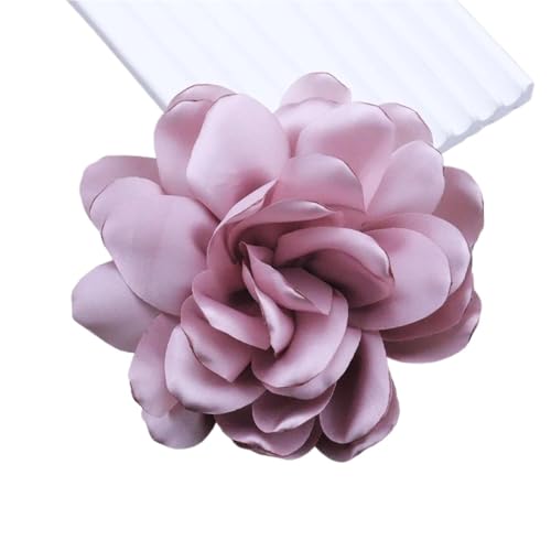 12 cm Satin Kamelienblume Nischenbrosche Anstecknadel for Damen Kleidung Accessoires Pins(Purple) von XUMKFJRE
