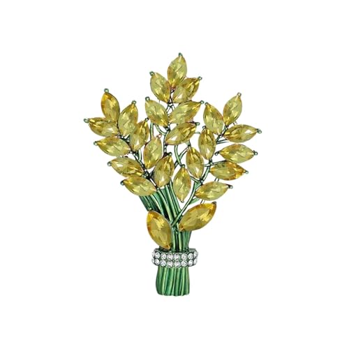 Frauen Brosche Romantische Kristall Lavendel Blume Anstecknadeln Zubehör Schmuck(Yellow) von XUMKFJRE