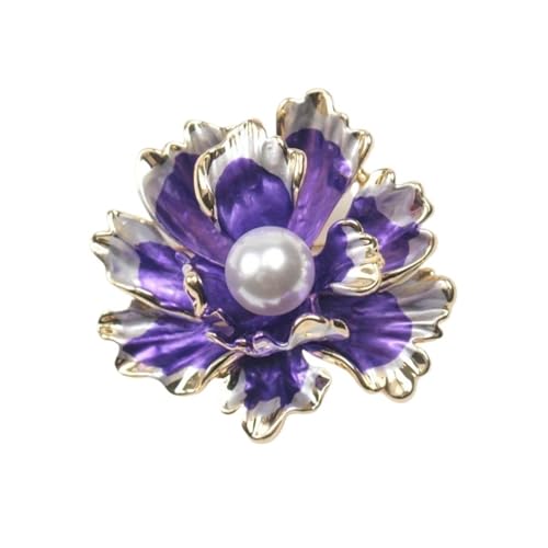 Pfingstrosen-Brosche for Damen, elegante Damen-Brosche, Anstecknadeln, Zubehör(Purple) von XUMKFJRE