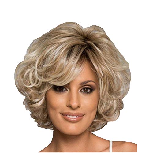 Blonde Echthaar-Perücke für Damen, gemischt, gesunde Kunstfaser, geschichtete Perücke mit Seitenteil, natürlicher täglicher Gebrauch Blonde Echthaar-Perücke für Damen, gemischt, gesunde Kunstfaser, geschichtete Perücke mit Seitenteil, natürlicher täglicher Gebrauch von XUNQIARS