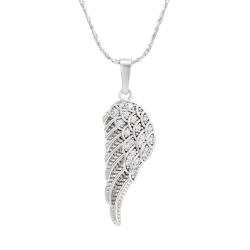 XUPING Zirkonia Anhänger Kette Silber 925 Engel Flügel Halskette Schmuck für Damen von XUPING