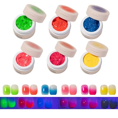 XUQEAYWD Gel Lack - 6 Farben Pat Gellack Schwammapplikationstechnik - Verlaufsschwamm Tupf Maniküre Für Damen Salon Anfänger Zuhause von XUQEAYWD