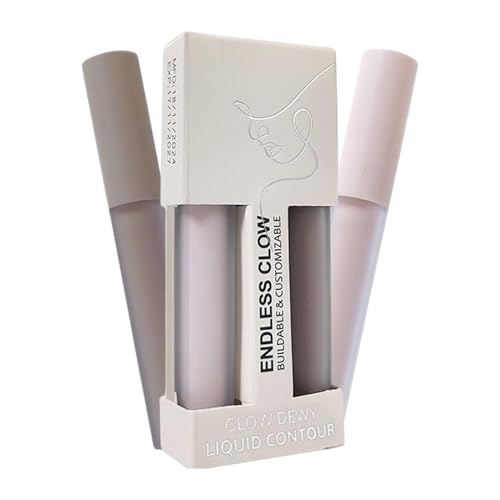 XUQEAYWD Konturstift, Highlighter Bleistift - 2x Mehrzweckschatten-Make-up Flüssigkonturierungsstift | Lidschatten Highlighter Cosmetic Eye Hellener Sticks für Frauen, Mädchen von XUQEAYWD