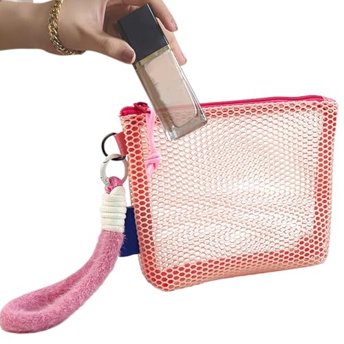 XUQEAYWD Makeup Organizer Tasche | Tragbare Makeup Tasche | Leichte Durchsichtige Mesh Kosmetiktasche Für Kreuzfahrt Geschäftsreise Krankenhaus Flugzeug Hotel Wochenende von XUQEAYWD