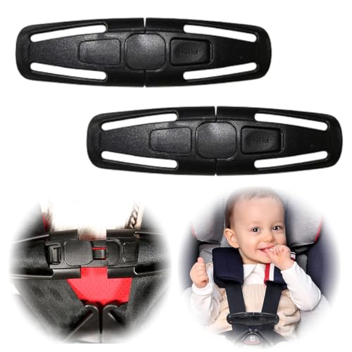 Abschnallschutz Kindersitz, 2 Stück Kindersitz Gurtschloss-Sicherung, für Autositze mit abnehmbaren Gurten, Sicherheitsgurt Clip, Abschnallen Schutz, Verschluss Kindersitz, Gurt Sicherung von XURJUMI