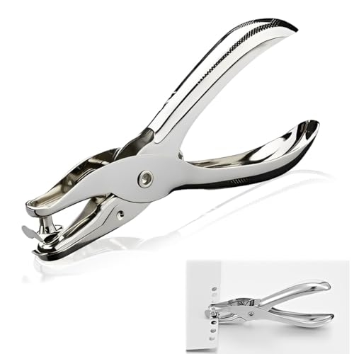 Einzellocher - 6MM Silber - Büromaterial unverzichtbar - Hochleistungs-Schreibwaren mit mehreren Blatt Kapazität für Papier und Karte Geschenkanhänger Locher von XURJUMI