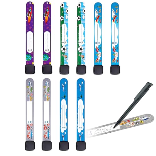 Notfall-Armband für Kinder, XURJUMI 10 Stück SOS Armband, ID Armband, Kinder Namensarmband, Wasserdichtes Wiederverwendbares, Mädchen & Kleinkind Baby von XURJUMI