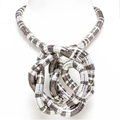 XURJUMI 1 Stück Bendable Snake Necklace, Bendable Snake Necklace for Women, Flexible Mehrzweck Halskette 6 x 900mm, Flexibel verstellbares Schlangenhalsband für Damen von XURJUMI