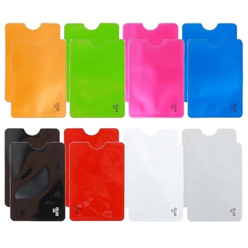 XURJUMI 16 Stück RFID Blocker Schutzhülle - Scheckkartenhülle-Kartenschutzhülle für Kreditkarten Ausweis Bankkarten- Sicherheit gegen Datenklau von XURJUMI