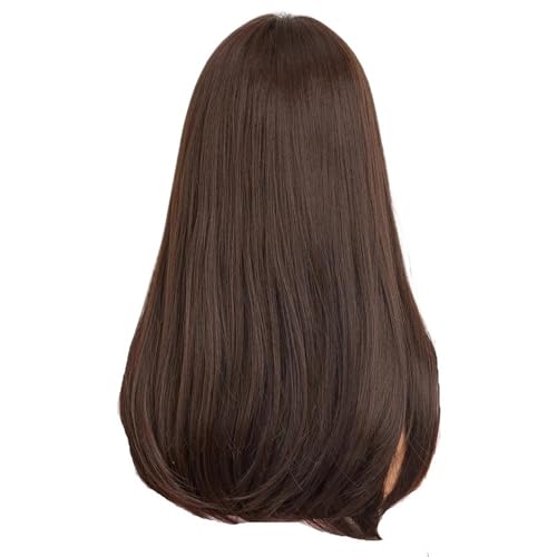 Lange Perücken aus Echthaar for Frauen. Realistische Perücken for Frauen mit natürlichem Aussehen. Weiche und bequeme Passform. Einfach zu stylen und zu pflegen. Vielseitiges Styling. Ideal for den tä von XUTCEKOUYR