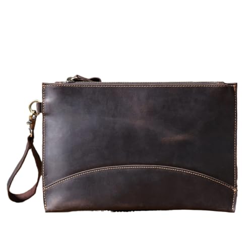 Business-Clutch Vintage echtes Leder Herren Clutch Bag Lange Brieftasche for Männer erste Schicht Geldbörse Retro Kartenhalter Telefonhalter von XUWEWI