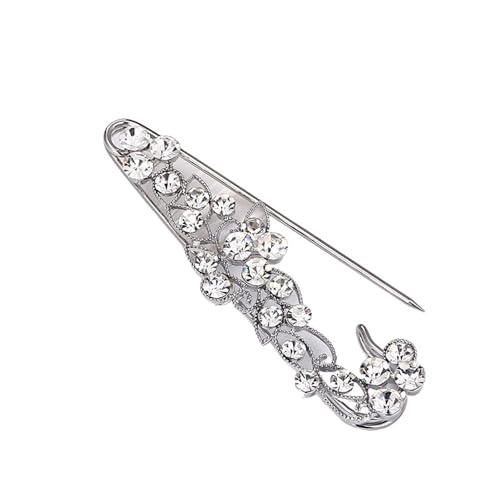 Damen Kragenstecker 2 Pcs Kragen Pin for Frauen Kristall Zweig Broschen Pins for Frauen Blume Brosche Anstecknadeln von XUWEWI
