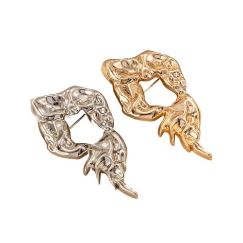 Damen Kragenstecker 2 Stück unregelmäßige Kragennadeln Metall Brosche Pins for Frauen Retro Brosche Anstecknadel for Anzug Zubehör von XUWEWI