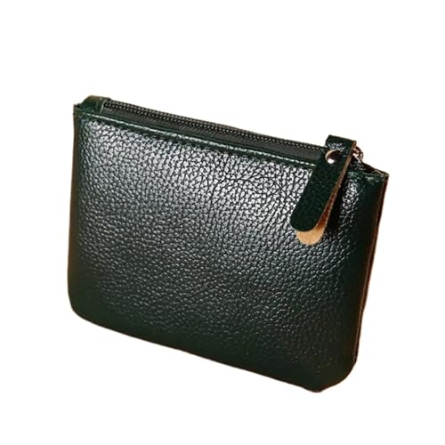 XUWEWI Brieftasche FüR Frauen Damen-Geldbörse, Retro-Geldbörsen for Damen, Muster, einfarbig, mit Reißverschluss, tragbare Tasche, weiche Handtasche FüR DraußEn(Green) von XUWEWI