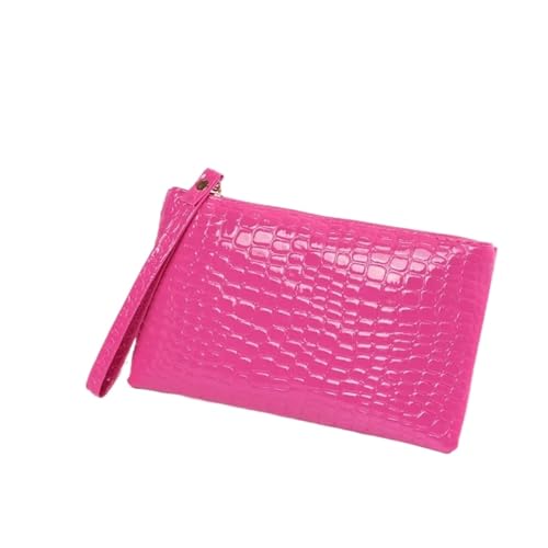 XUWEWI Brieftasche FüR Frauen Frauen PU Lange Casual Brieftasche Leder Geldbörse Weiblichen Beutel Handgelenk Taschen Zipper Kreditkarte Halter FüR DraußEn(Rose red) von XUWEWI