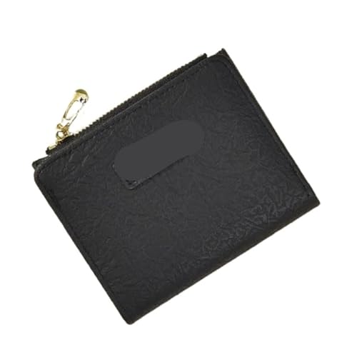 XUWEWI Brieftasche FüR Frauen Frauen Retro PU Leder Kurze Brieftasche Retro Münze Geld Tasche Große Kapazität Geldbörse FüR DraußEn(Black) von XUWEWI