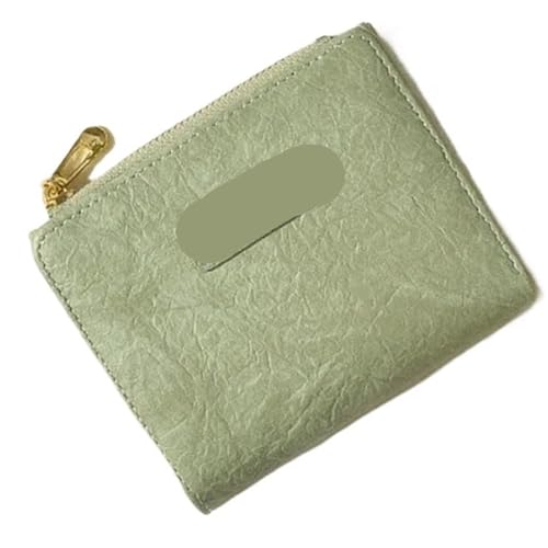 XUWEWI Brieftasche FüR Frauen Frauen Retro PU Leder Kurze Brieftasche Retro Münze Geld Tasche Große Kapazität Geldbörse FüR DraußEn(Green) von XUWEWI