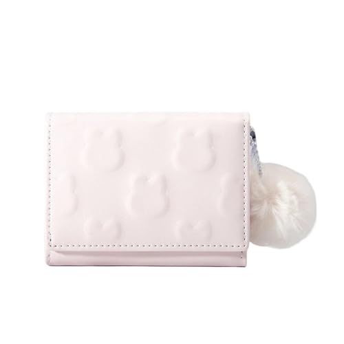XUWEWI Brieftasche FüR Frauen Kleine Geldbörse, süße Kurze Geldbörse, Damen, einfarbig, niedlich, einfach, mit Mehreren Karten, Tasche, Null-Geldbörse FüR DraußEn(Pink) von XUWEWI