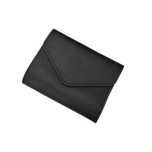 XUWEWI Brieftasche FüR Frauen Kurze Brieftasche Frauen Geldbörse Multifunktions Karte Halter Geldbörse Einfache DREI Falten Kurze Clip Weibliche Brieftasche FüR DraußEn(Black) von XUWEWI