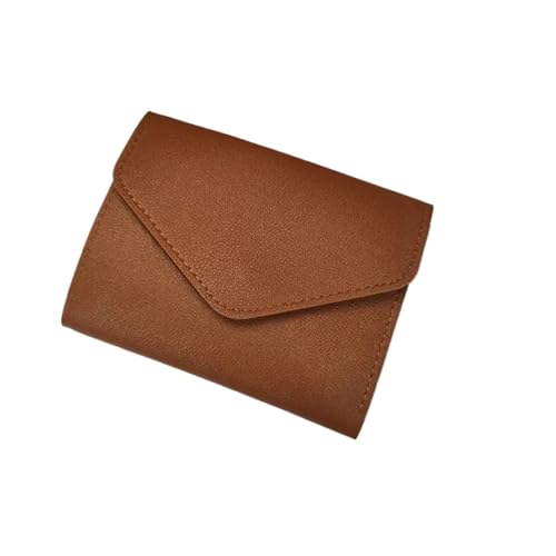 XUWEWI Brieftasche FüR Frauen Kurze Brieftasche Frauen Geldbörse Multifunktions Karte Halter Geldbörse Einfache DREI Falten Kurze Clip Weibliche Brieftasche FüR DraußEn(Brown) von XUWEWI