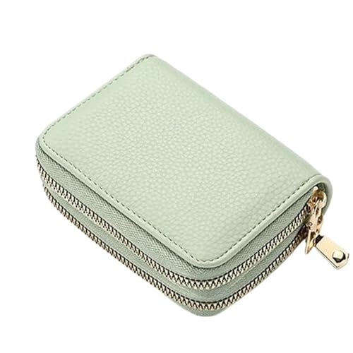 XUWEWI Brieftasche FüR Frauen Leder Frauen Zipper Karte Brieftasche Kleine Geldbörse Geldbörse for Weibliche Kurze Brieftaschen Mit Karten Halter Frau Geldbörse FüR DraußEn(Light Green) von XUWEWI