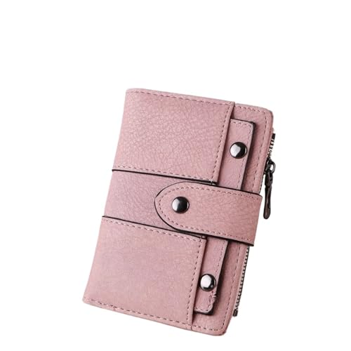 XUWEWI Brieftasche FüR Frauen Retro-Damen-Geldbörse, Kurze Geldbörse, Geldbörse, Handtasche, Geldbörsen for Damen, kleine Geldbörsen, Kartenetui FüR DraußEn(Pink) von XUWEWI