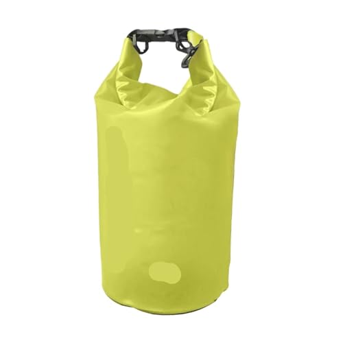 XUWEWI Wasserdichter Trockensack 2Pcs wasserdichte Trocken Tasche Schwimmen Faltbare Strand Lagerung Pack Kajak Rafting Fluss Trekking Schwimmenden Wasser Sack(Yellow,5L) von XUWEWI